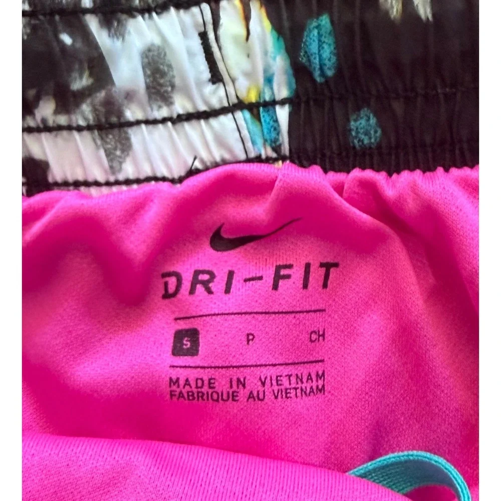 Nike Girls Dri-FIT 4pc Lot Pink Quarter Zip Running Top and 3 Pair Shorts 6X